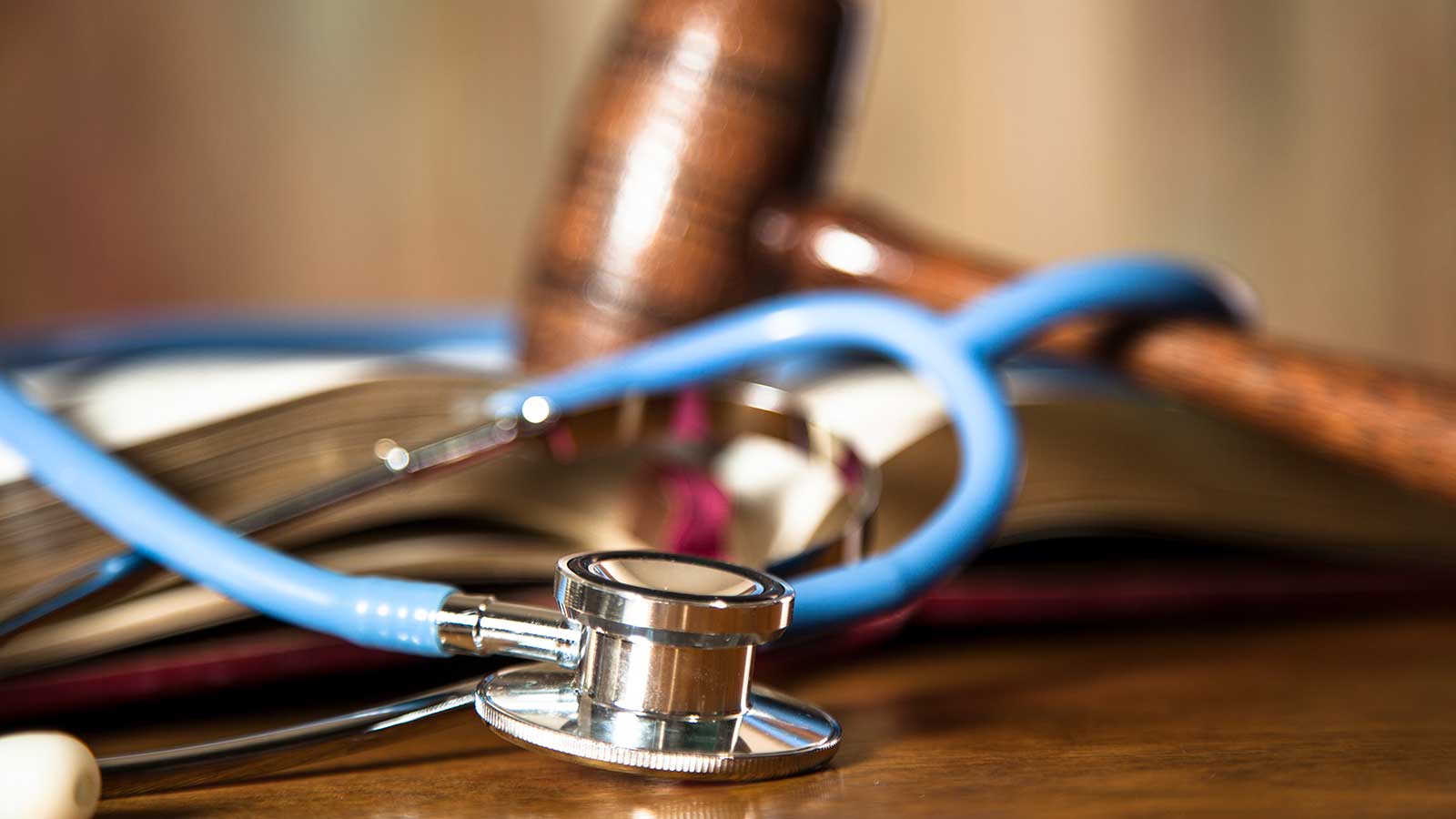 Stethoscope and gavel