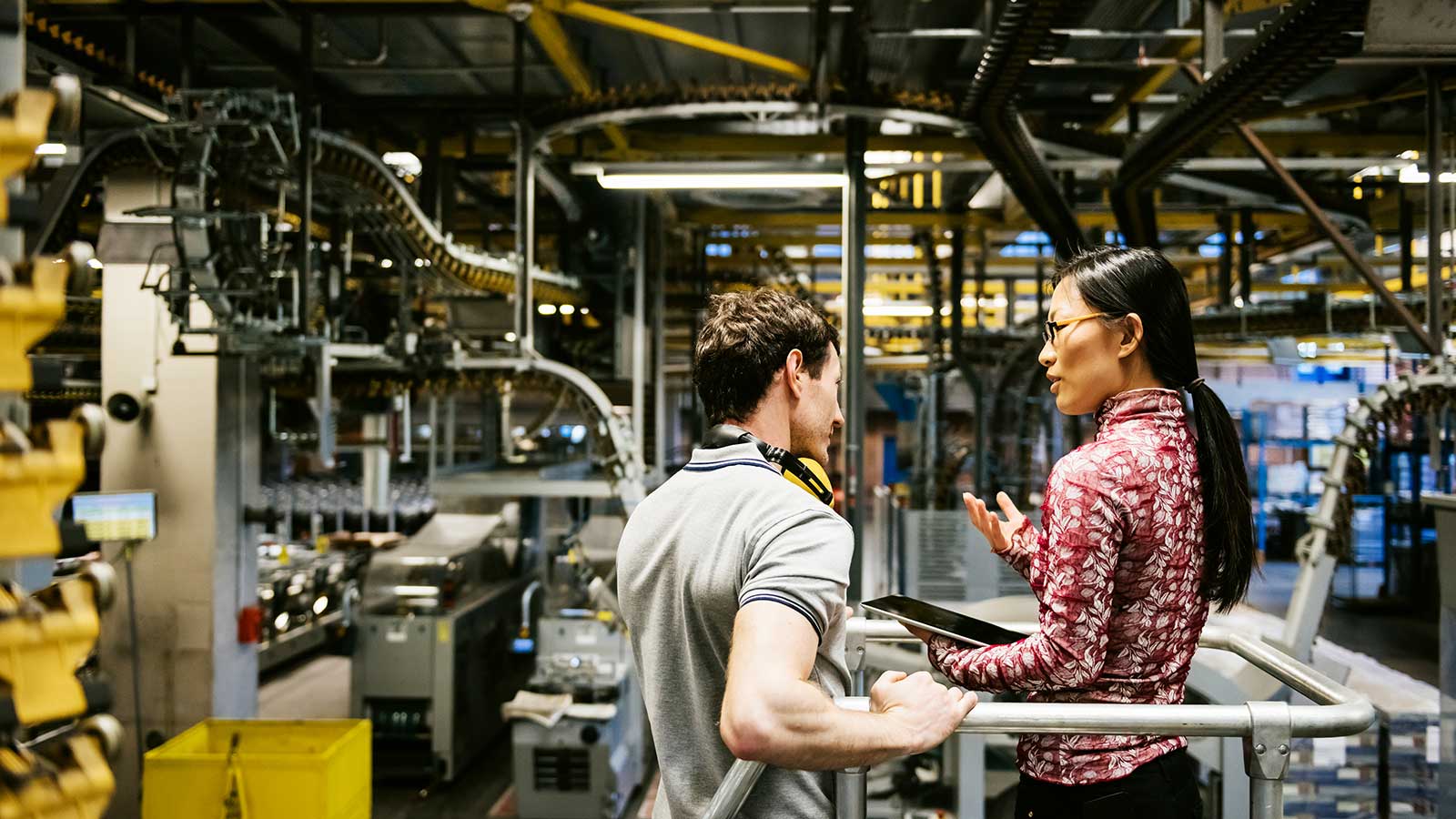 Engineers in a factory representing engineering management cohort at Clarkson university