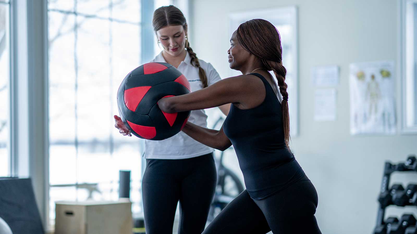 Physical Therapist and patient