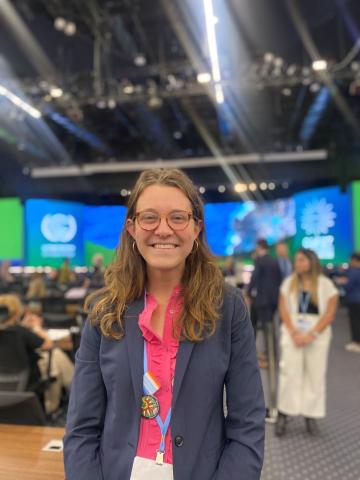 Caroline awaiting President Biden’s speech