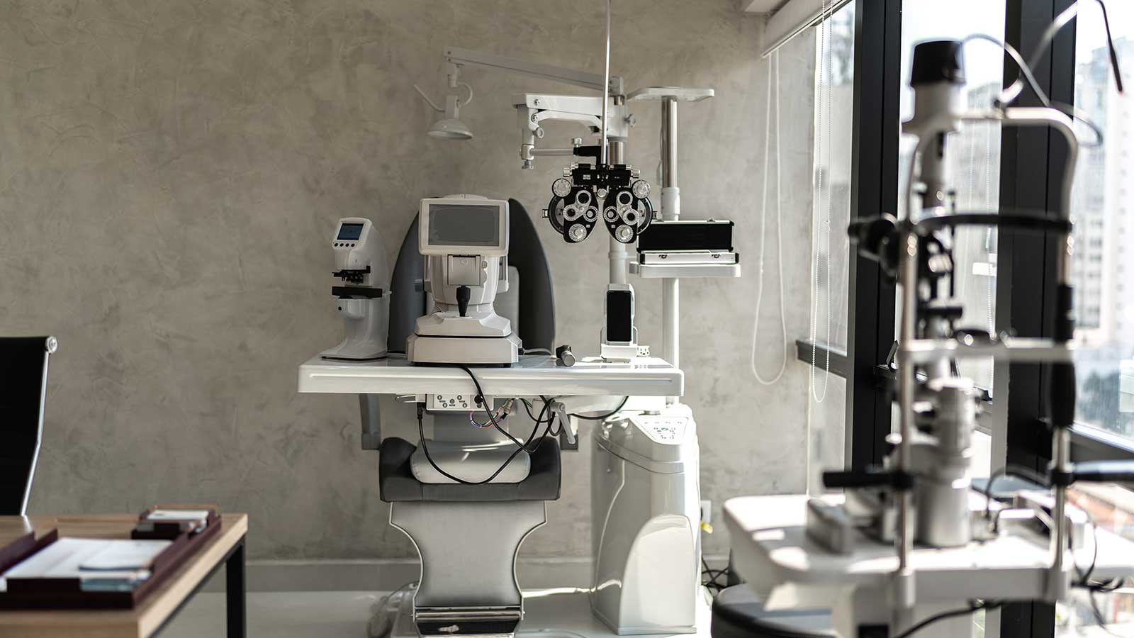 Optometrist examination room