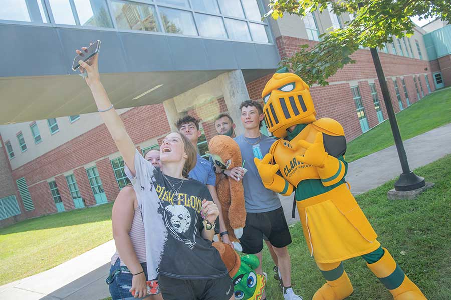 Students with the Golden Knight