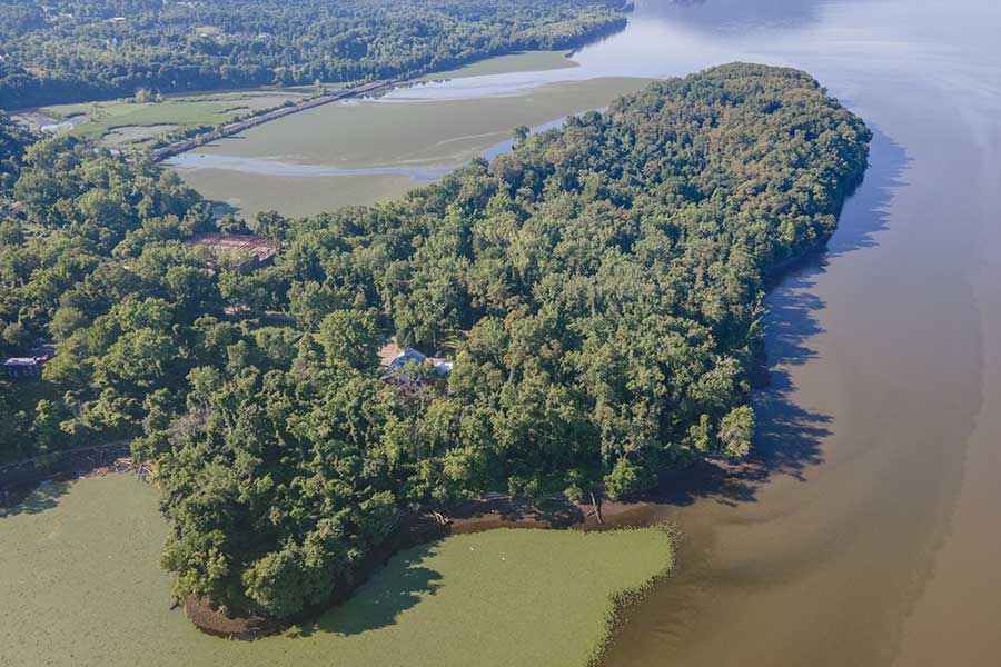 aerial view of Beacon Institute for Rivers and Estuaries