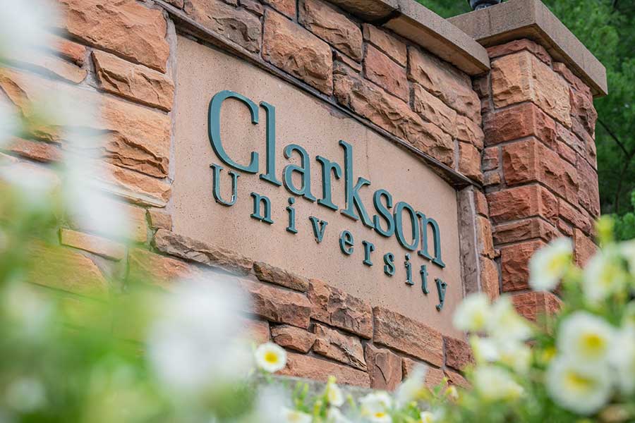 Clarkson University Sign at the entrance
