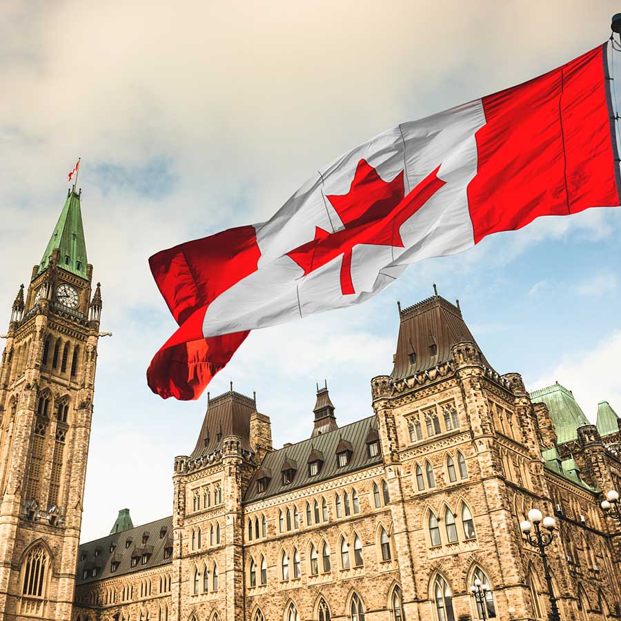 Parliament building in Ottawa, Canada