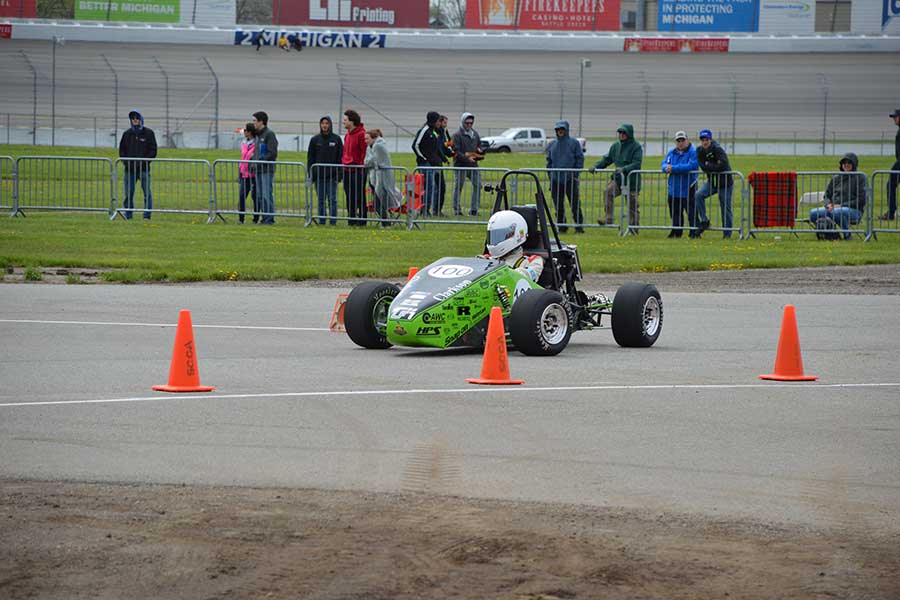 Electric SAE vehicle in competition