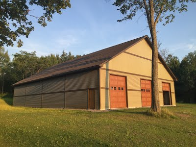A photo of the crew team boathouse.